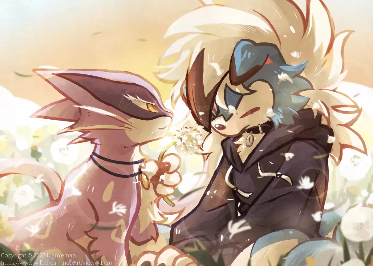蒲公英的约定 by KianYemao, furry, OC, 兽, 兽人, 宝可梦, 插画