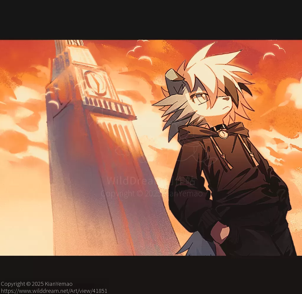 塔 by KianYemao, furry, OC, 兽人, 插画