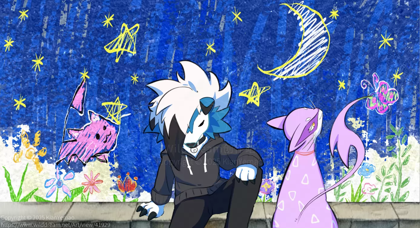 梦里有什么？ by KianYemao, furry, OC, 兽, 兽人, 宝可梦, 插画