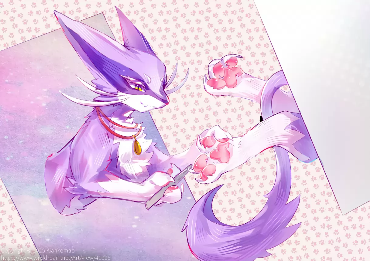 指甲护理 by KianYemao, furry, OC, 宝可梦