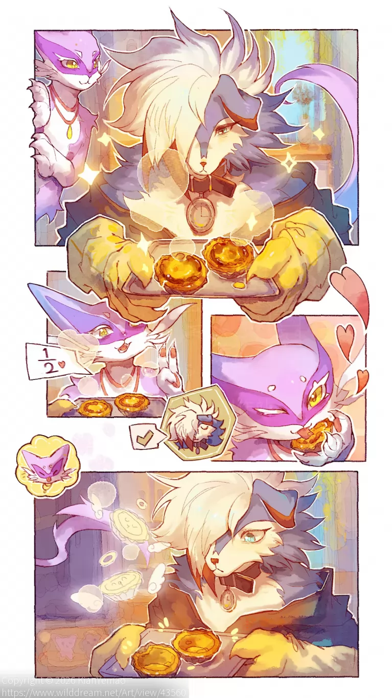 一半 by KianYemao, furry, OC, 兽人, 兽设, 宝可梦, 漫画