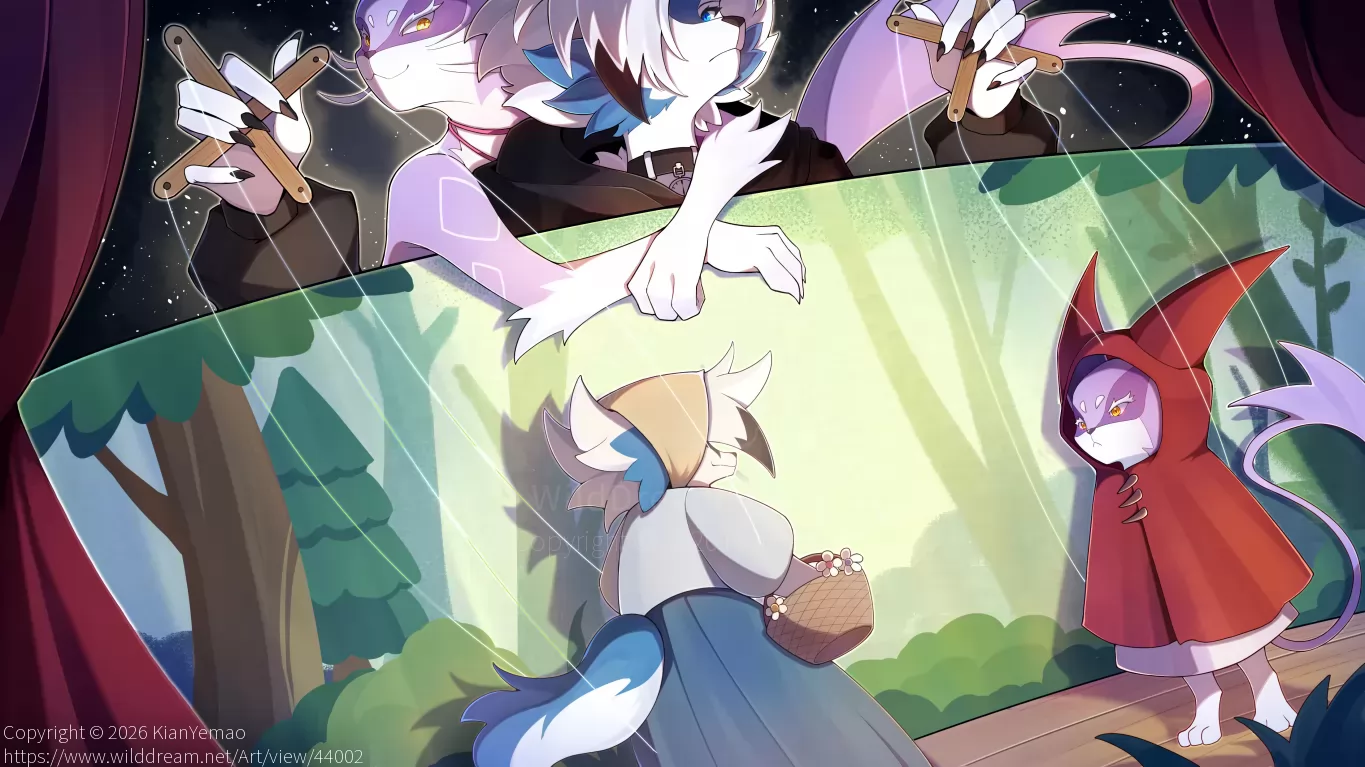 木偶戏 by KianYemao, furry, OC, 兽人, 兽设, 宝可梦, 插画