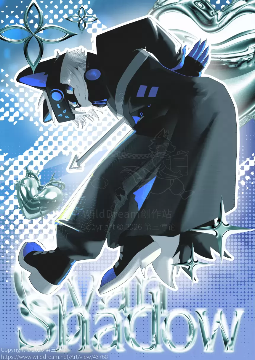 Cyan Shadow by 第三悖论, Furry, 福瑞