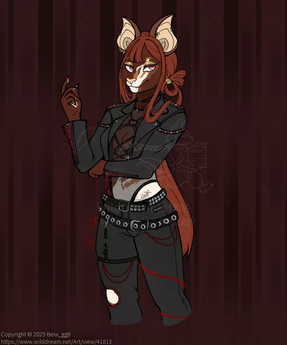 Comm work 3 ♥︎ by Bexx_gg6, Mixed, Oc, Fox, Anthro, Bat, Commission 