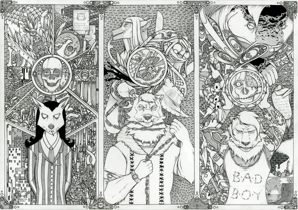 Eat the Sun Syndicate by Motsaenggin, motsaenggin wolf garm sköll fenris