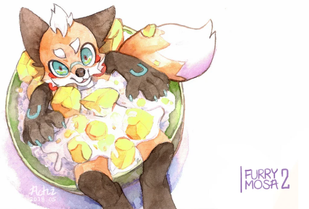 Furrymosa2認親卡 by achithefox, 狐狸, 芒果冰