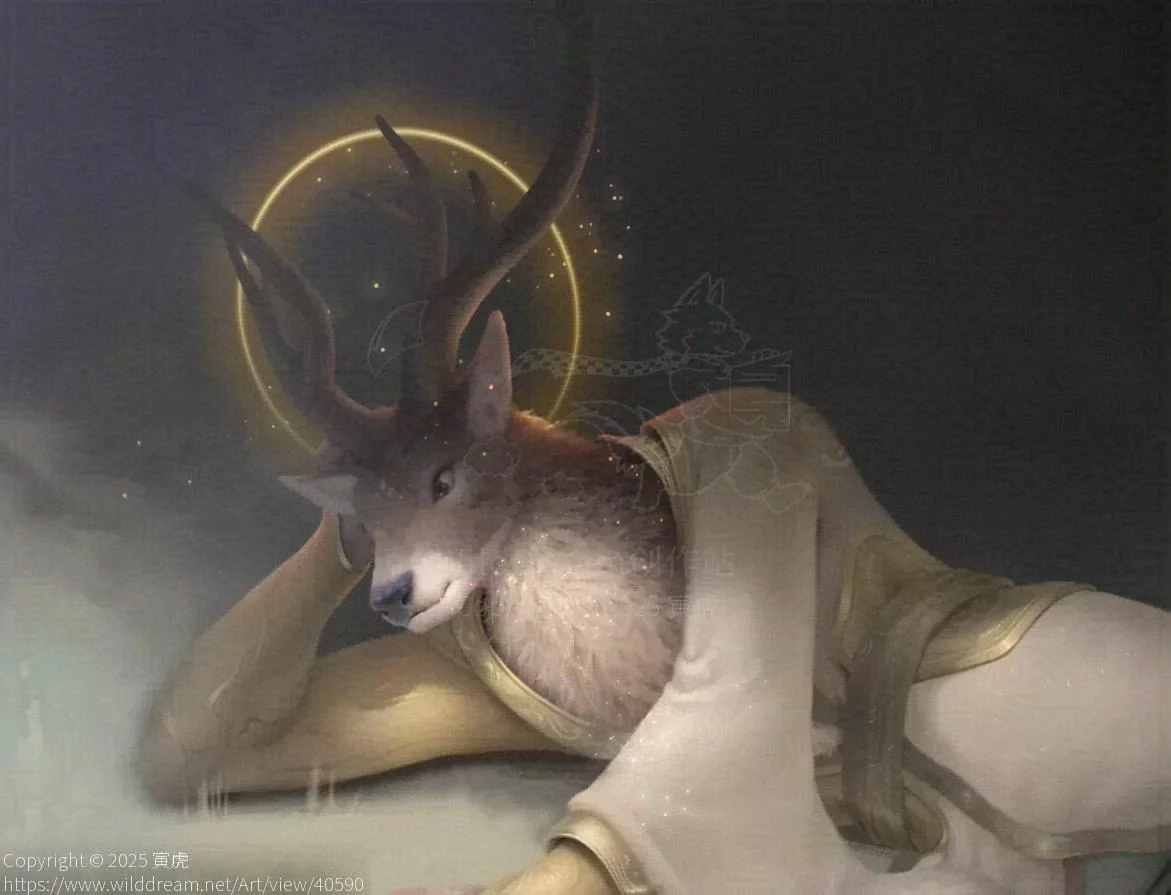 【哪吒2】之【鹿童】 by 寅虎, furry , 毛茸茸, 鹿童