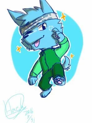 blue dog by hatchwolf