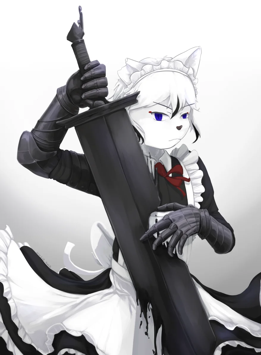 战斗女仆 by MinedPG, Furry, 自家oc, 兽人