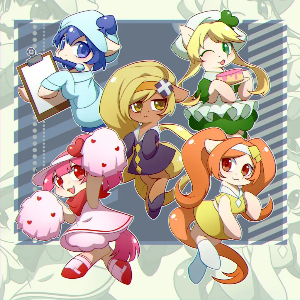 全员 by BlueEye, 守护甜心, 同人, q版, 拟马, 板绘, 小马, pony