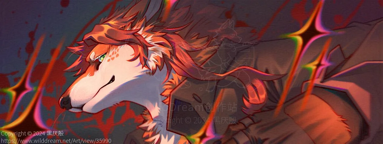 狐狸大头照X by 黑厌殷, fox, 红斑