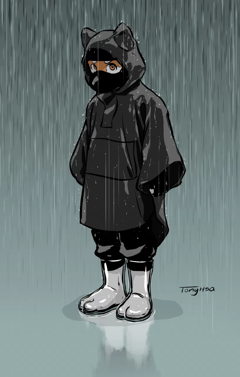 雨衣忍者 by TonyHSQ, 忍者, 插画, 立绘
