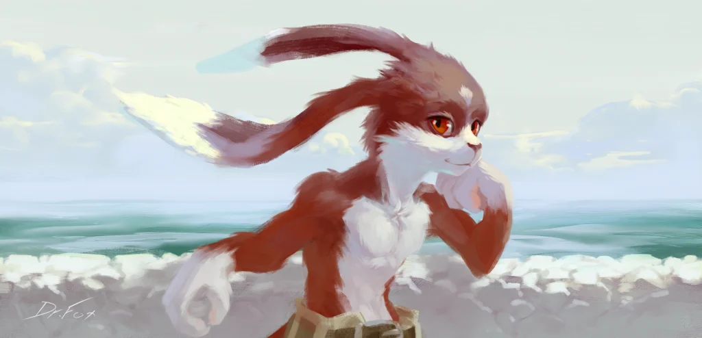 海兔洛洛 by Dr.Fox, 原创, 兽, 兽人, furry, 幻想生物