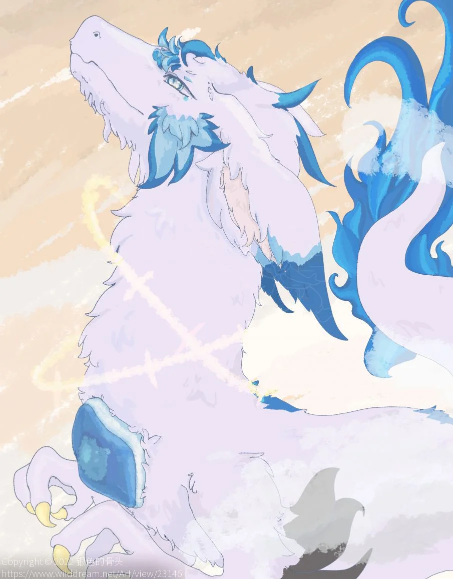 龙 by 银色的骨头, 毛毛龙, furry, 龙, 幻想生物