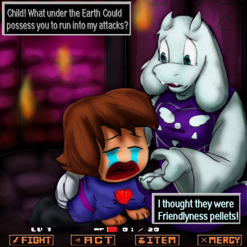 Heartache Pellets by Jellofox, Undertale, Human, Toriel
