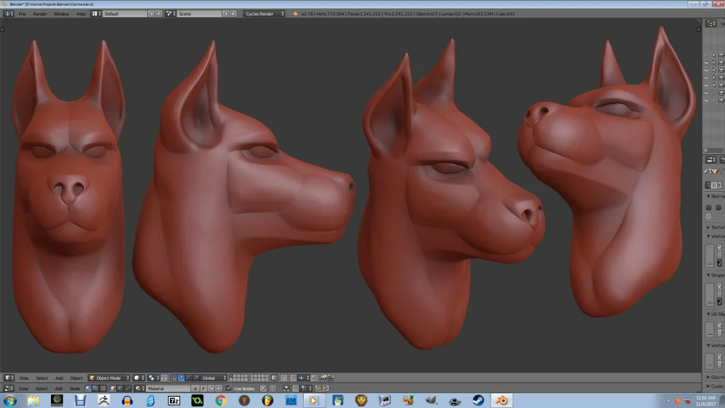 Dog scupt by Jellofox, dog, sculpt, blender