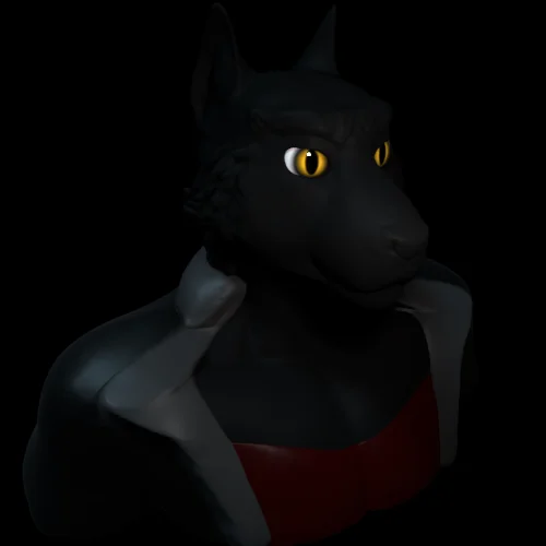 Kahn Wolfcat sculpt by Jellofox, wolf, cat, sculpt, blender