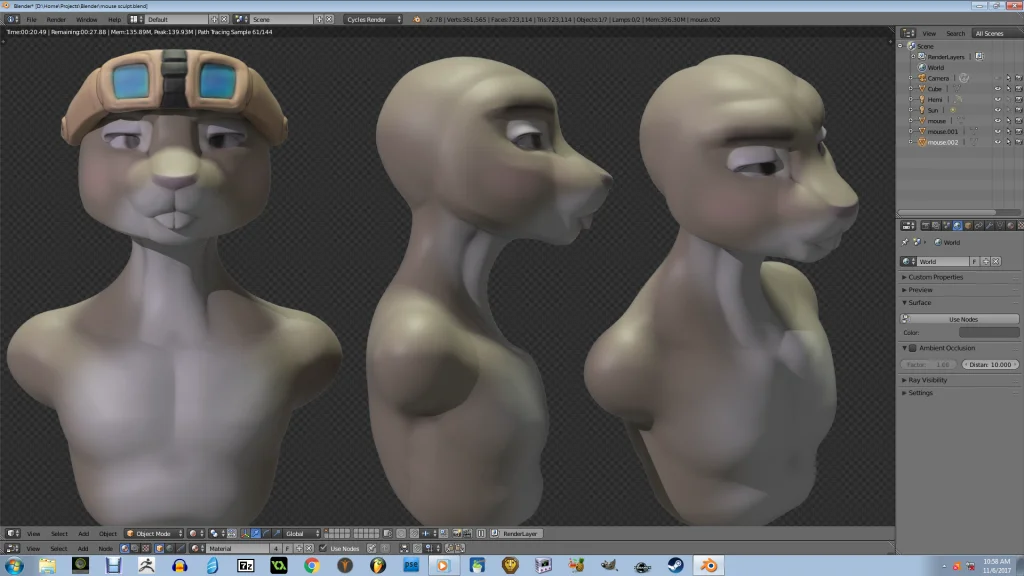 Mouse test by Jellofox, blender, mouse, sculpt