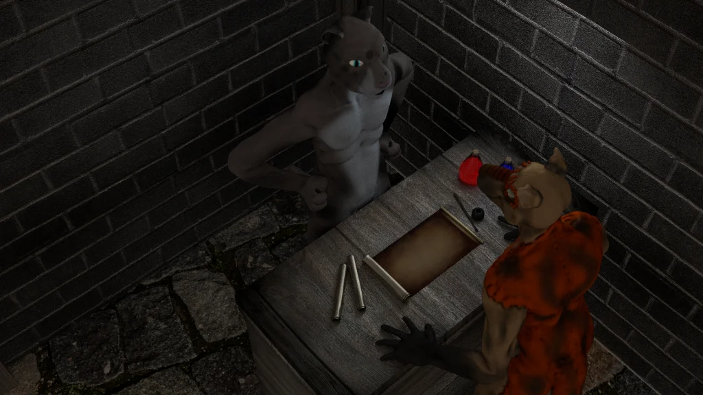 Scene early test 2 by Jellofox, cat, nelizar, blender, scene