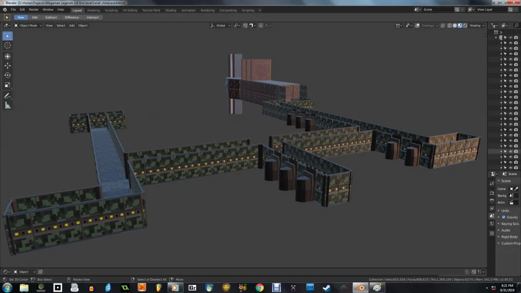 Megaman Legends level 1 Remake by Jellofox, Megaman, Legends, Level, Blender