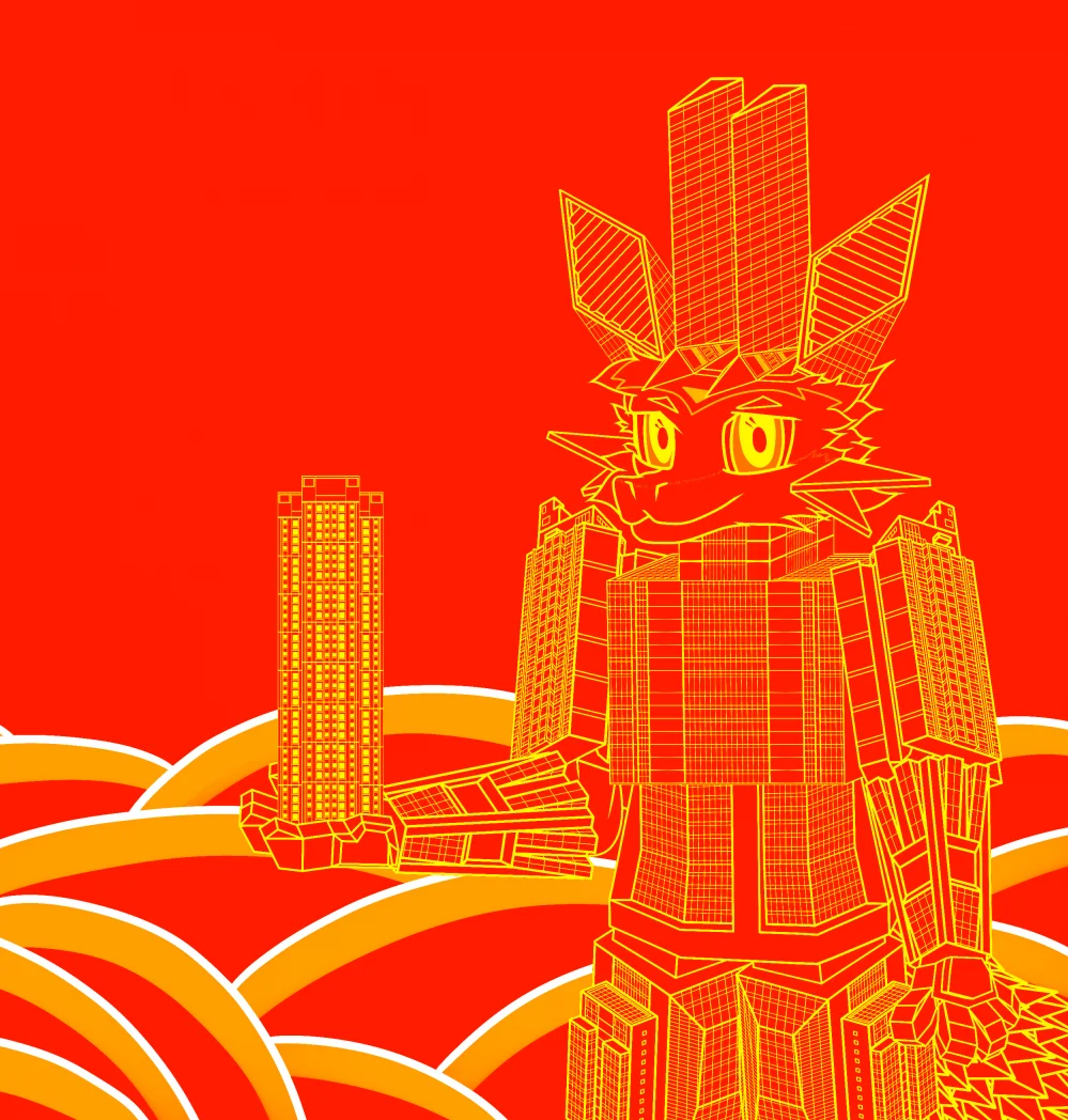 托 塔 天 王 by Civil_Engineer_Dragon, 神话, 机械, 房产, 毛龙, 渐变映射风