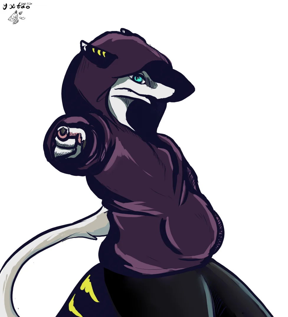 摸鱼 by 意克尔斯·桃, furry, 鲨狗, sergal