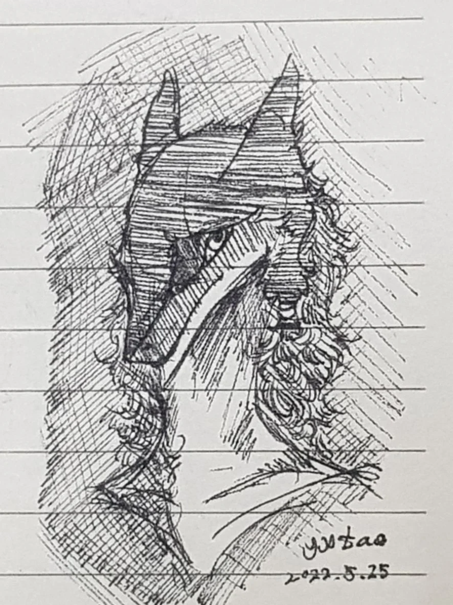 sergal练习 by 意克尔斯·桃, sergal, 鲨狗, furry
