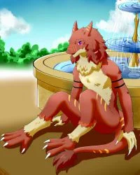 喷泉旁的sergal