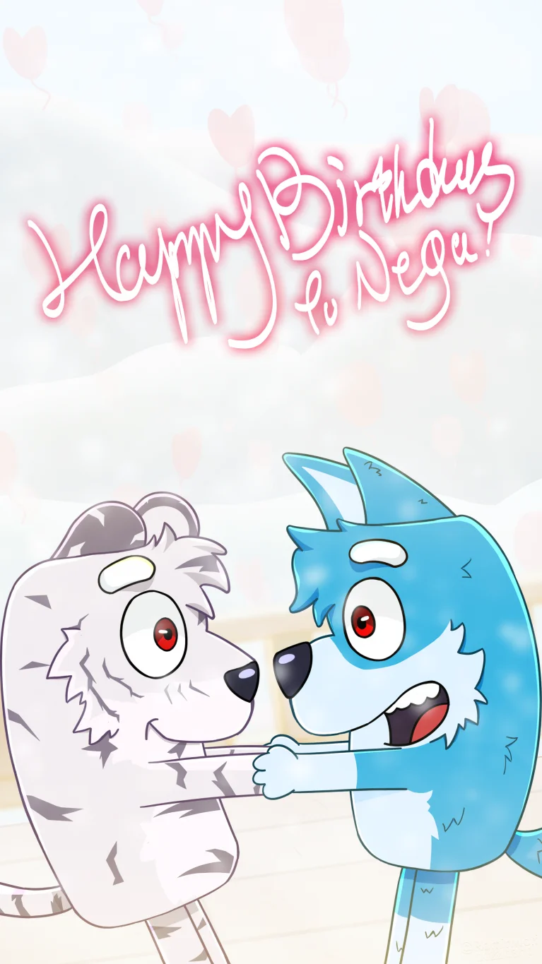 生日贺图 by Rominwolf, 犬, 虎, 贺图, Nega, Socn, 布鲁伊, Bluey, 狼