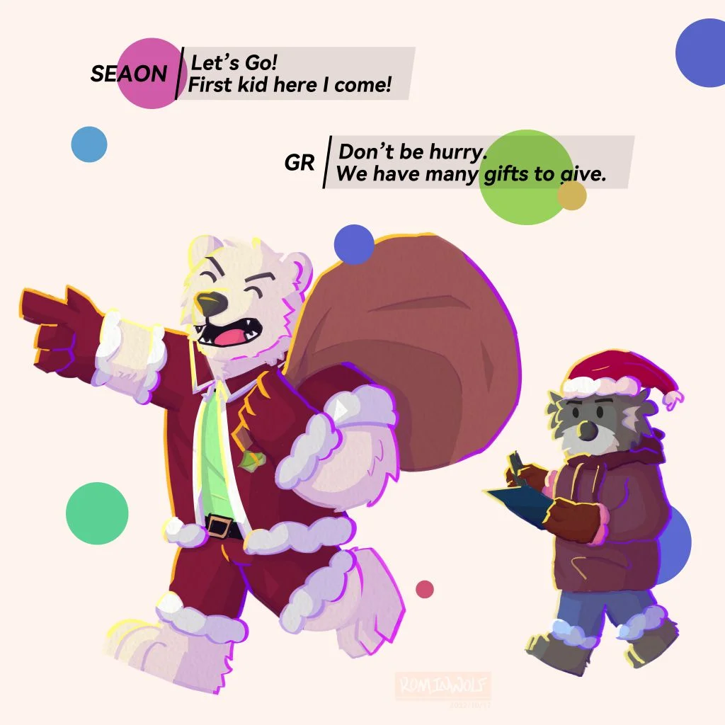 现在是 —— 圣诞季！ by Rominwolf, 基阿, 西昂, GR, Seaon, 圣诞, Christmas