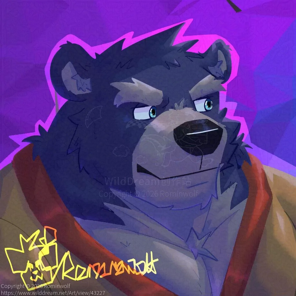 神秘蓝紫熊 🐻 by Rominwolf, Ten, 参咸犬, 头像, 熊, 赠图