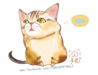 貓咪 水彩
