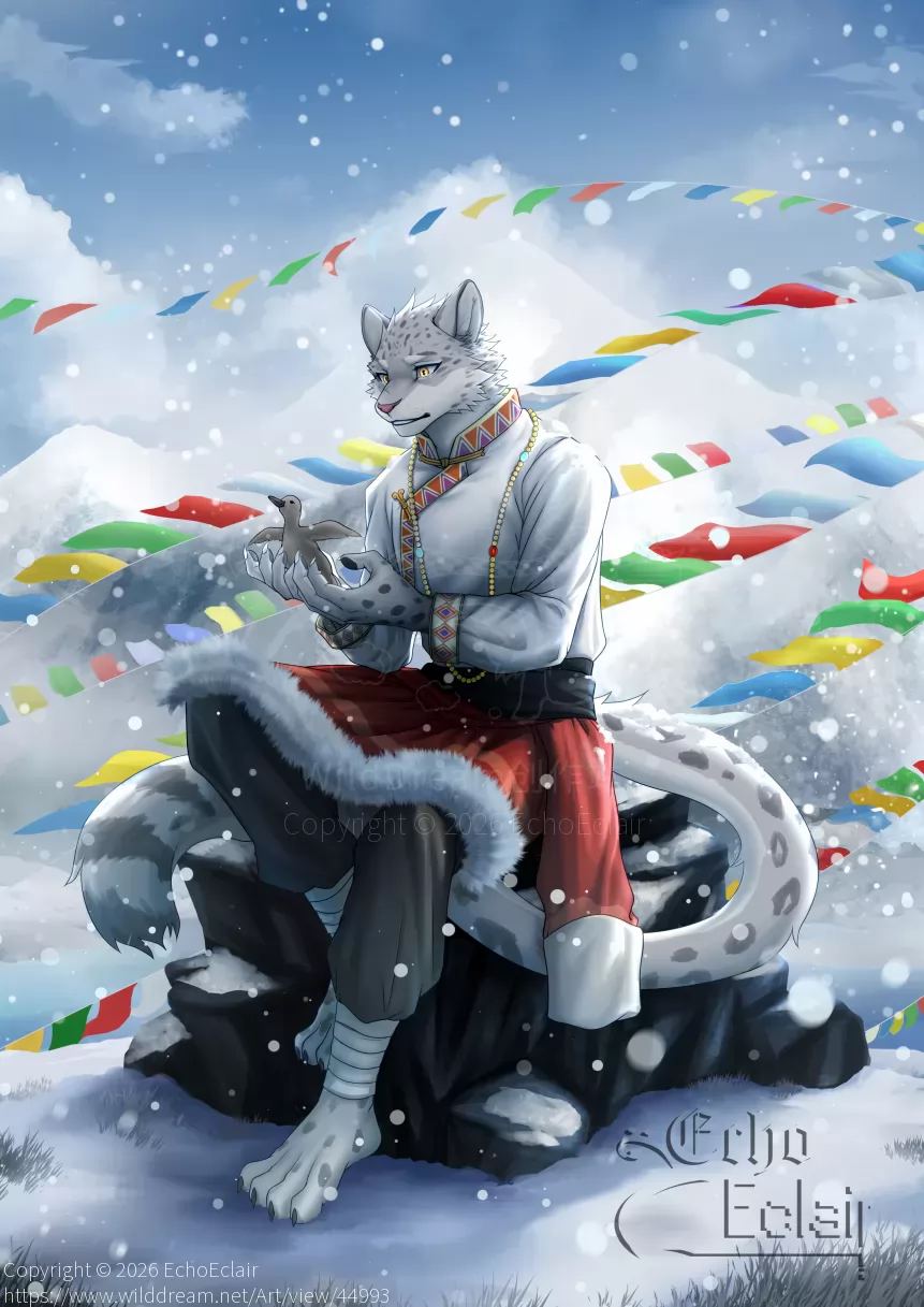 悲歌 by EchoEclair, furry, 插画