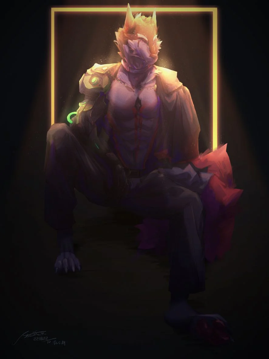 委 by 松武原, 狼, 犬, furry, 板绘