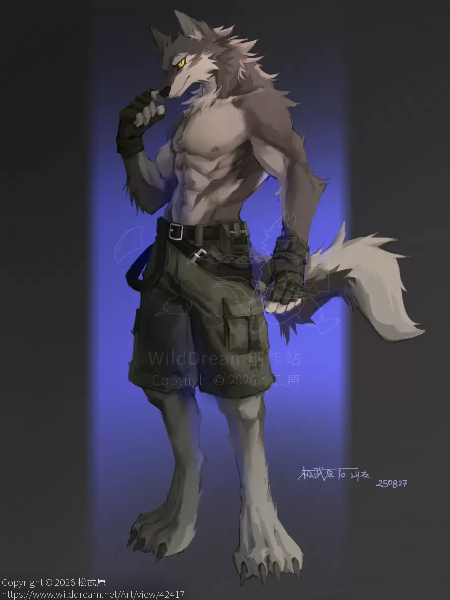 一只 by 松武原, furry, 狼