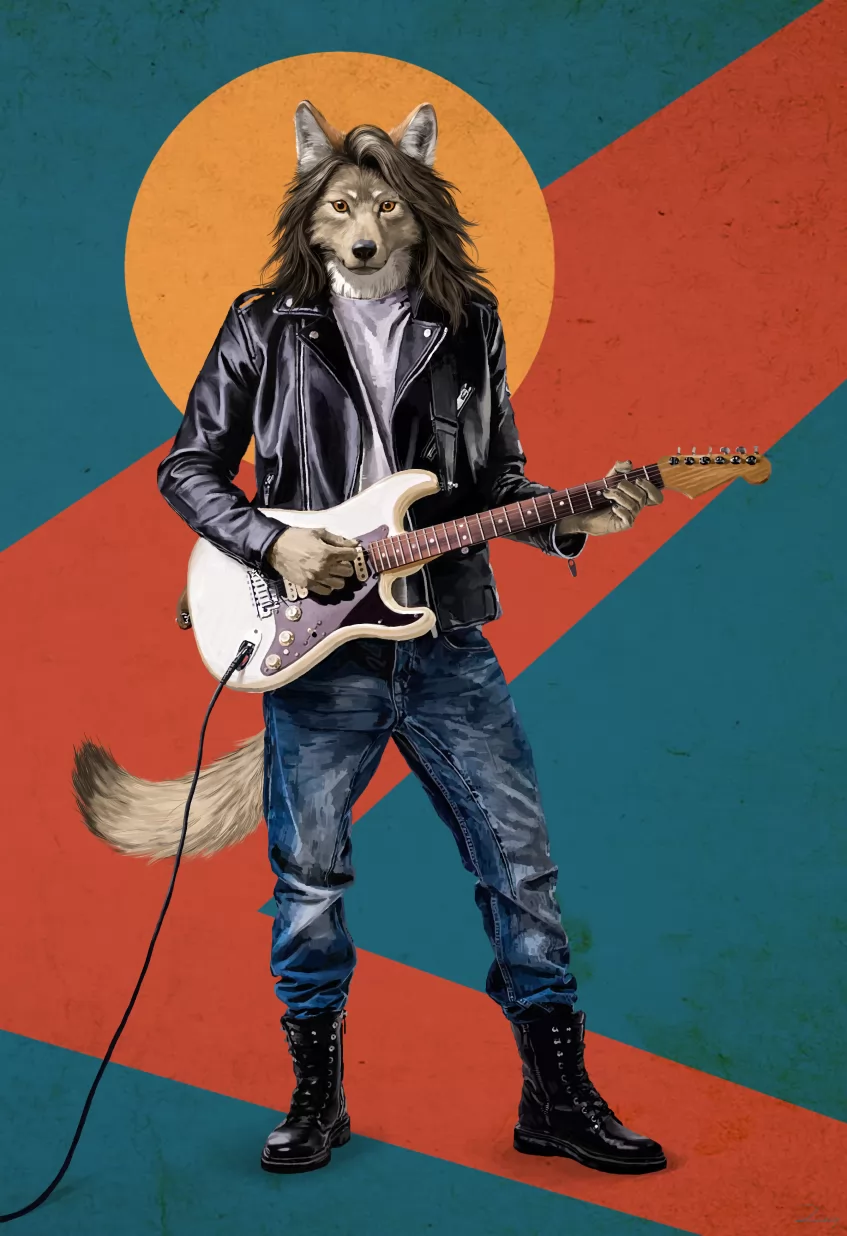 Yote Guitarist by 窨井, 郊狼