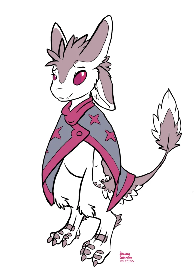 Albino Avali by SkunkShampoo, Avali raptor