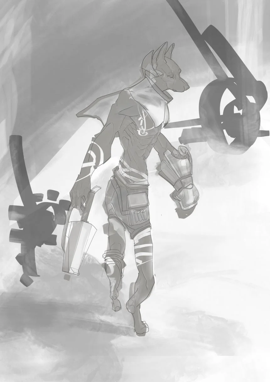 古域神兵 阿剎爾  線搞 by 汪弟, #角色設計