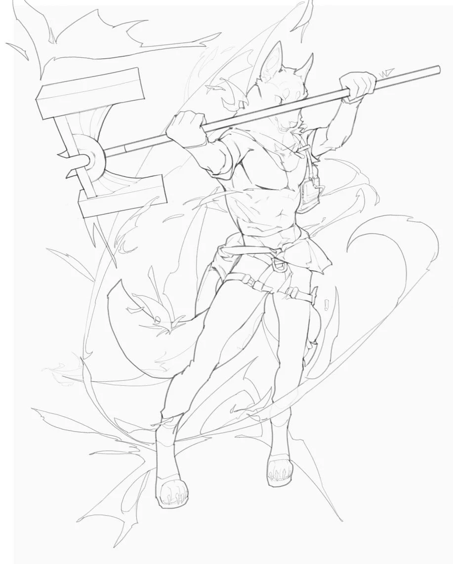 二創有尾惡魔  二創套服 戰火英雄 by 汪弟, 手游, 電繪, 二創, #角色設計