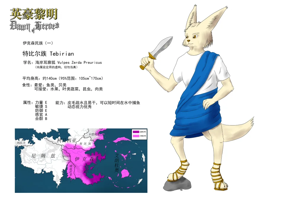 【英豪黎明】特比尔族 种族设定图 by Eriewmatay, 设定, 英豪黎明, 世界观