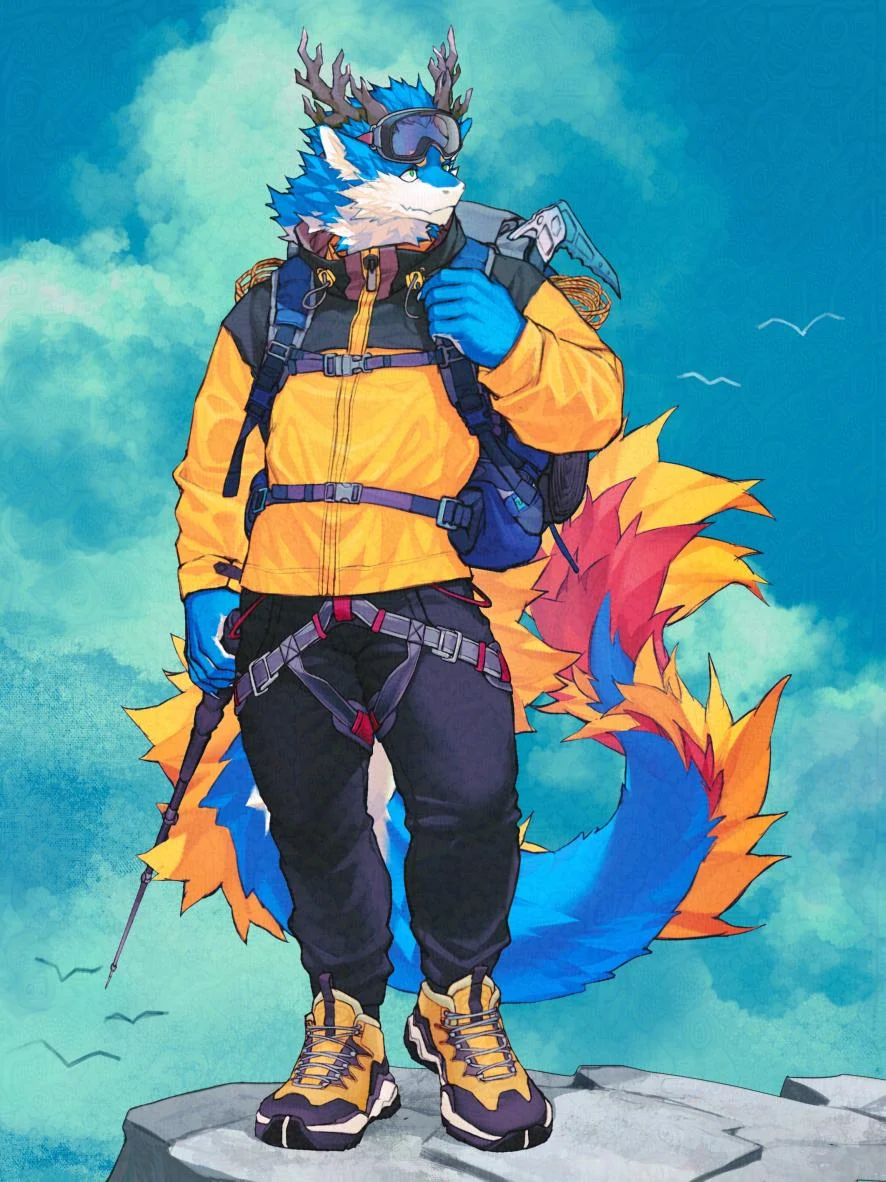 登山 by 兽龙道人