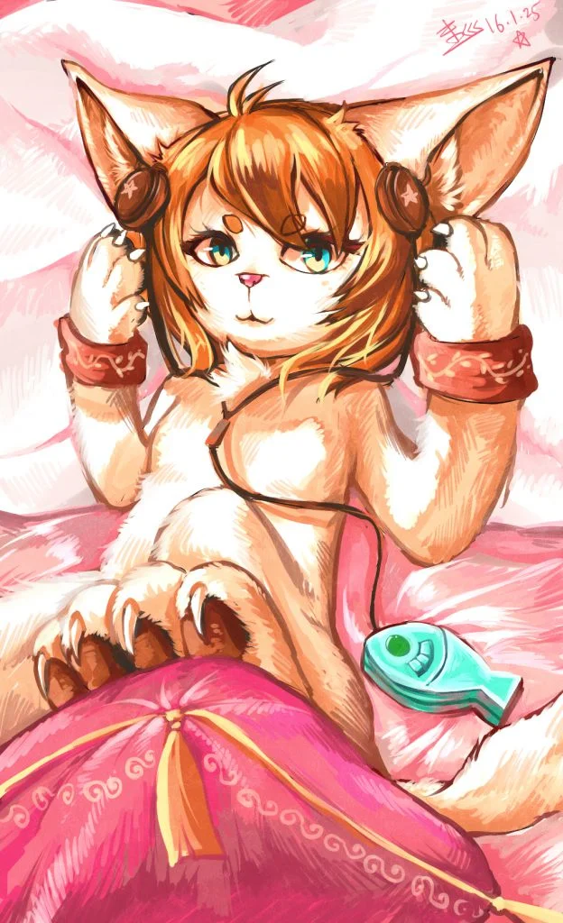 粉红 by 圭巢, OC, 兽娘, 猫娘