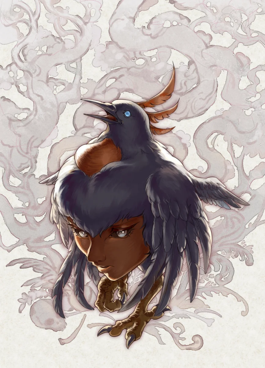 ff14 苏帕伊 by 圭巢, FF14, 鸟, 同人