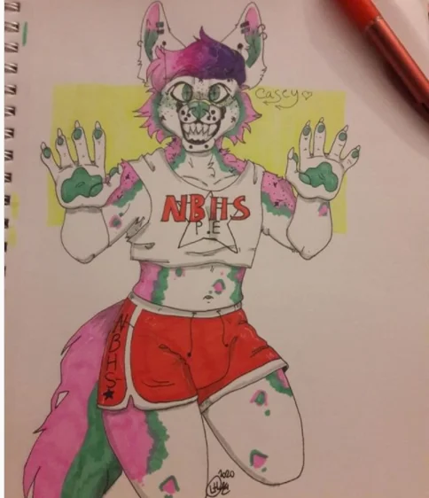 My Fursona Casey by MadLadLee, furry, artwork, fursona, traditional, canine, furryfandom, youngartist