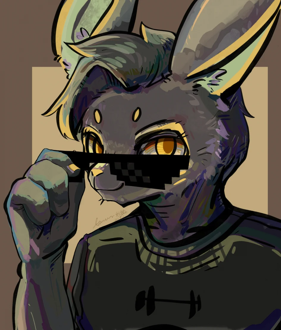 鲁鲁兔叽 by 格拉兰斯的秋狐, Furry, 兽人, 兔子, 兔
