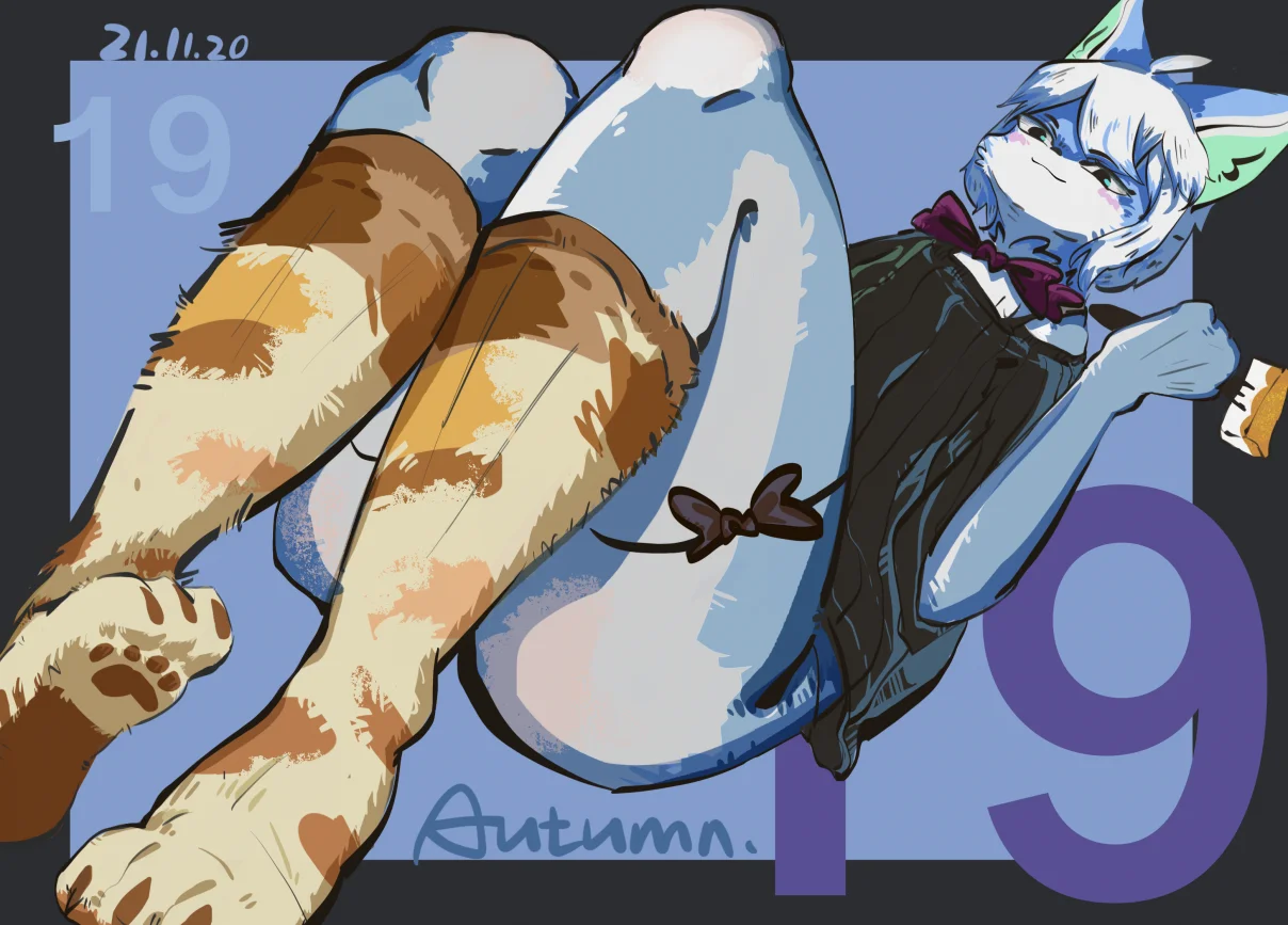 我的19岁生日贺图 by 格拉兰斯的秋狐, Furry, 兽人, 狐狸, fox, 秋狐
