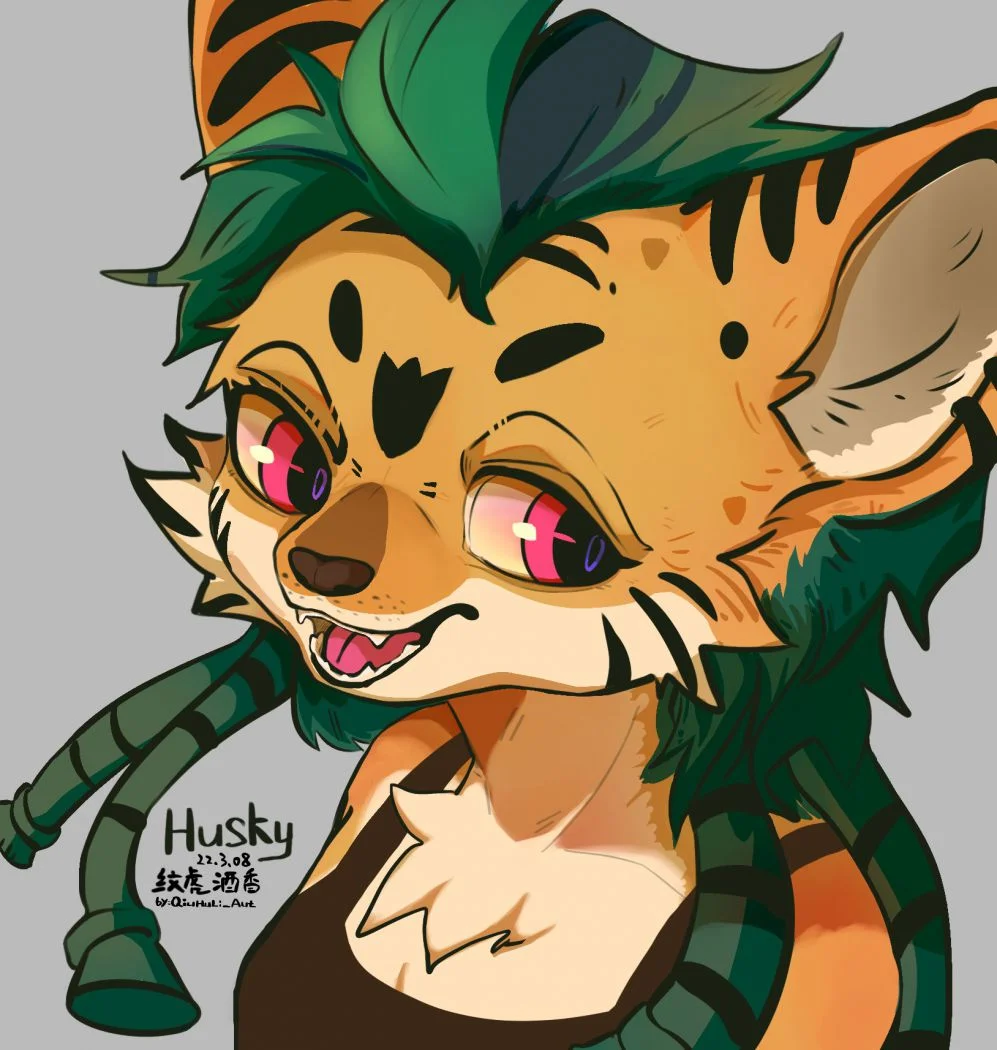 纹虎 酒香 by 格拉兰斯的秋狐, Furry, 兽人, 秋狐, tiger, 虎