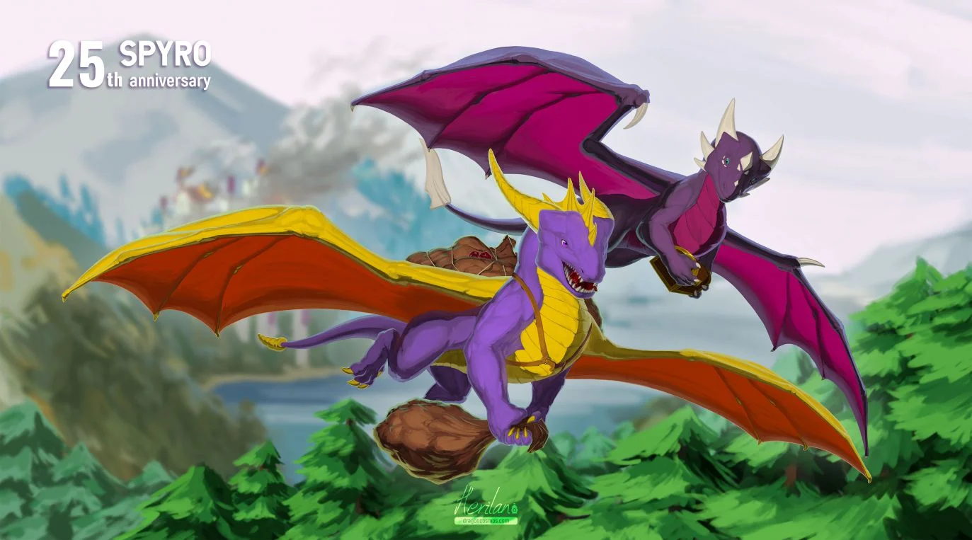 The great heist by EricHerilan, 龙, Spyro, 周年纪念, 西方龙, Cynder