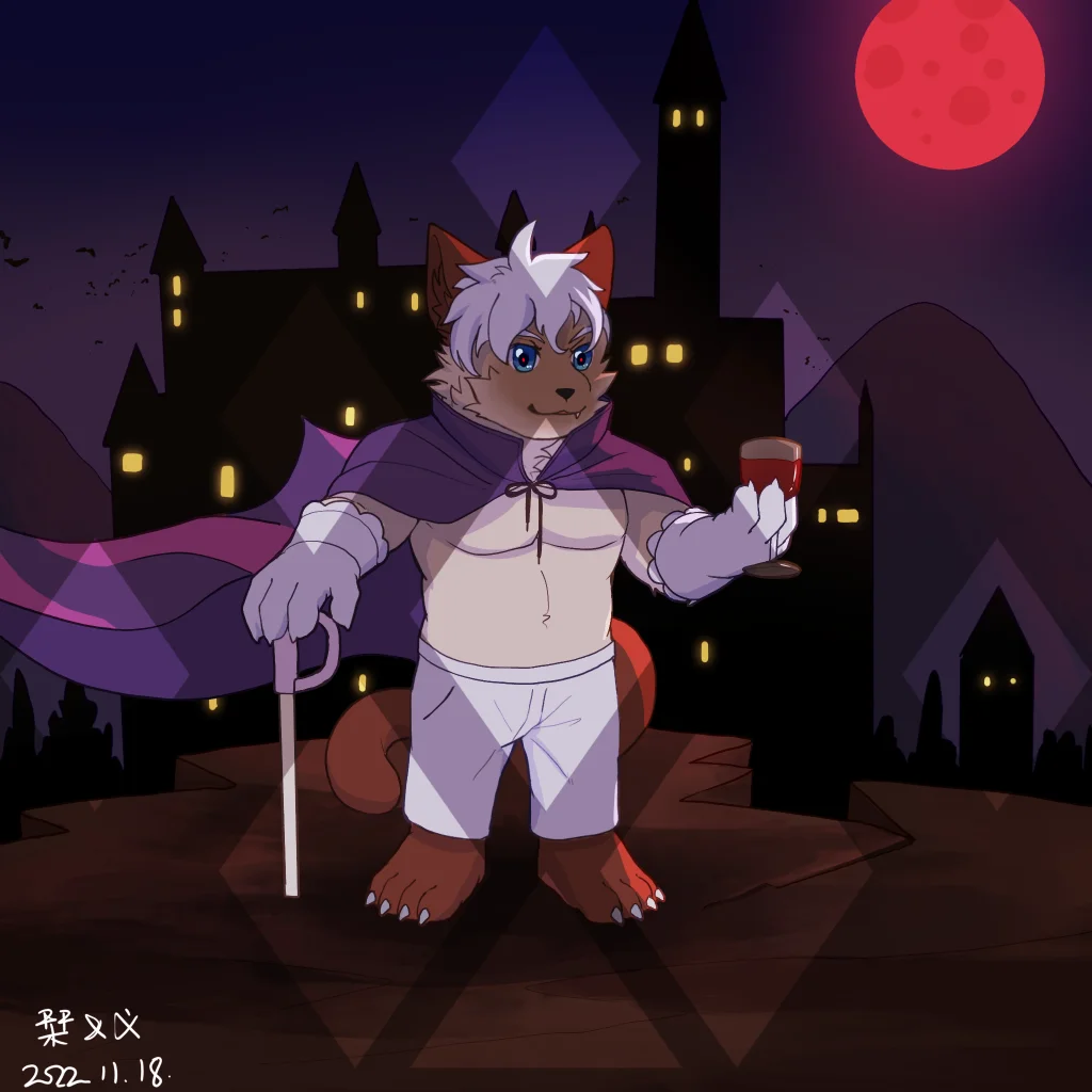 马太的Q版委托 by 刊刊, furry, Q版, 全身, 兽人