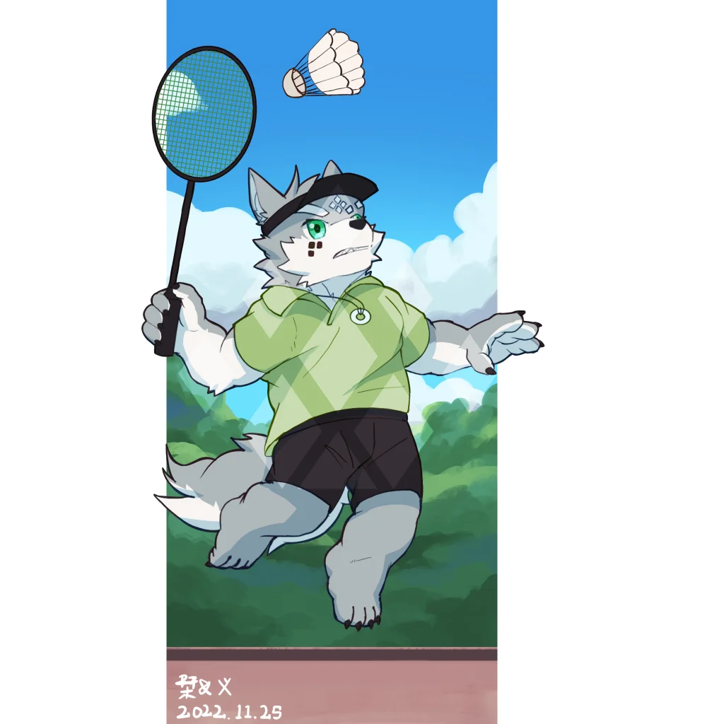 云逸的Q版委托 by 刊刊, 兽人, furry, 全身, Q版